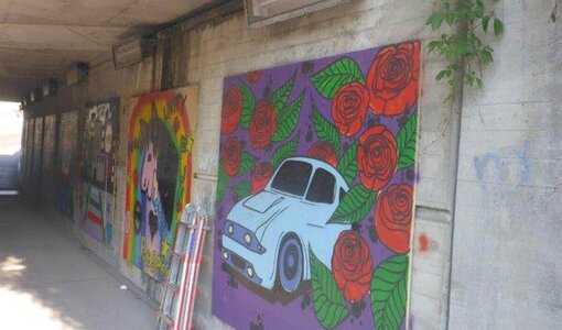 Graffiti bei Unterführung