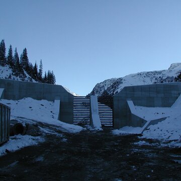 Planung Schlitzsperre Wildbach, Lech a. A.