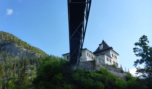 View on footbride of Salzwelten GmbH, Hallstatt