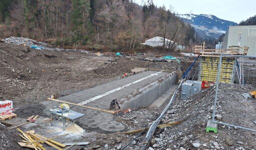 Baustelle Brückenneubau Schlosstobelbach, Thüringen (Vorarlberg)