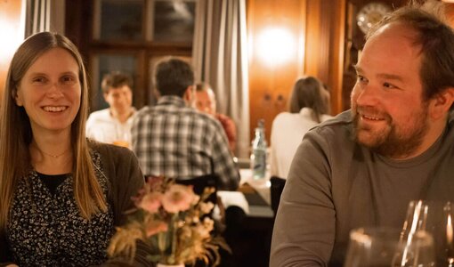 Anja freut sich auf das Essen