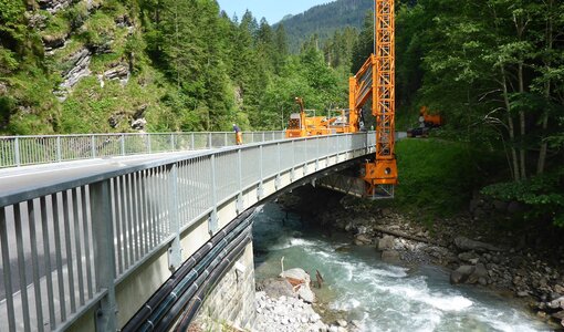 Brücke E-Werk Bregenzerwaldstrasse Brückeninspektionsgerät amiko