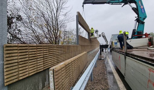 A1, Knoten Salzburg, Planung Lärmschutzwand durch amiko bau consult