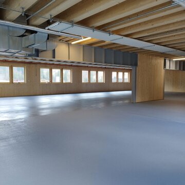 Erhart Holz, Neubau Werkstätten und Lagergebäude inkl. Personen- und Lastenaufzug