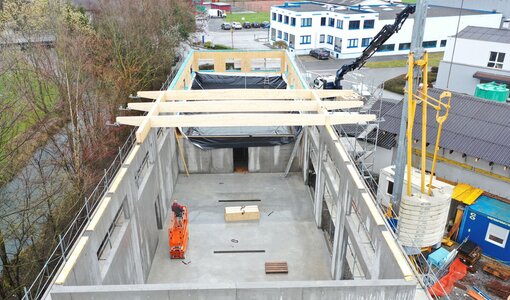 Gemeindebauhof Schlins, statisch-konstruktive Bearbeitung durch amiko bau consult, Bludenz