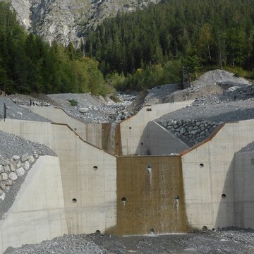Planung Konsolidierungssperre Glongtobel