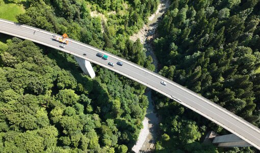 Drohnenaufnahme für Brückeninspektion Gschwendtobel (A), amiko bau consult
