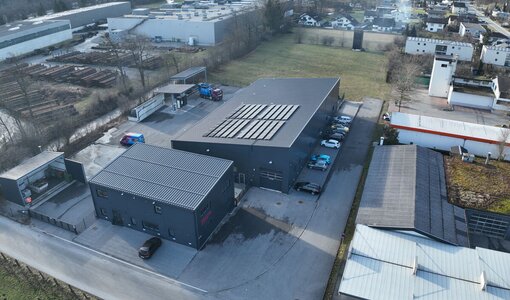 Neubau Fetzel Schlins Drohnenansicht