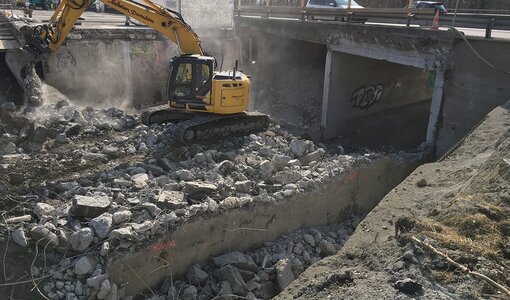 Schadensfeststellung Brücken V50 und V51, A14