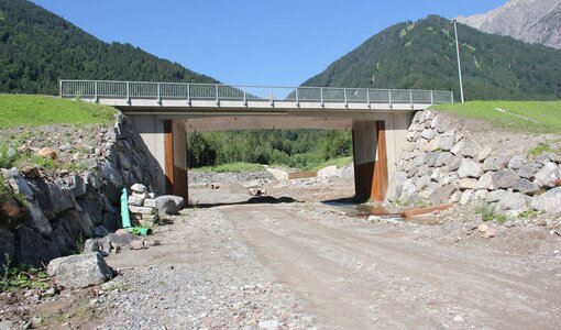 Wildbach- und Lawinenverbauung Bludenz, Gemeinde Vandans, Neubau Rellsbachbrücke