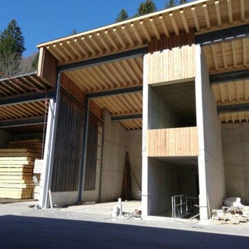 Erhart Holz, Lagerhalle, Neubau Wasserbehälter/Pumpenraum, EAL